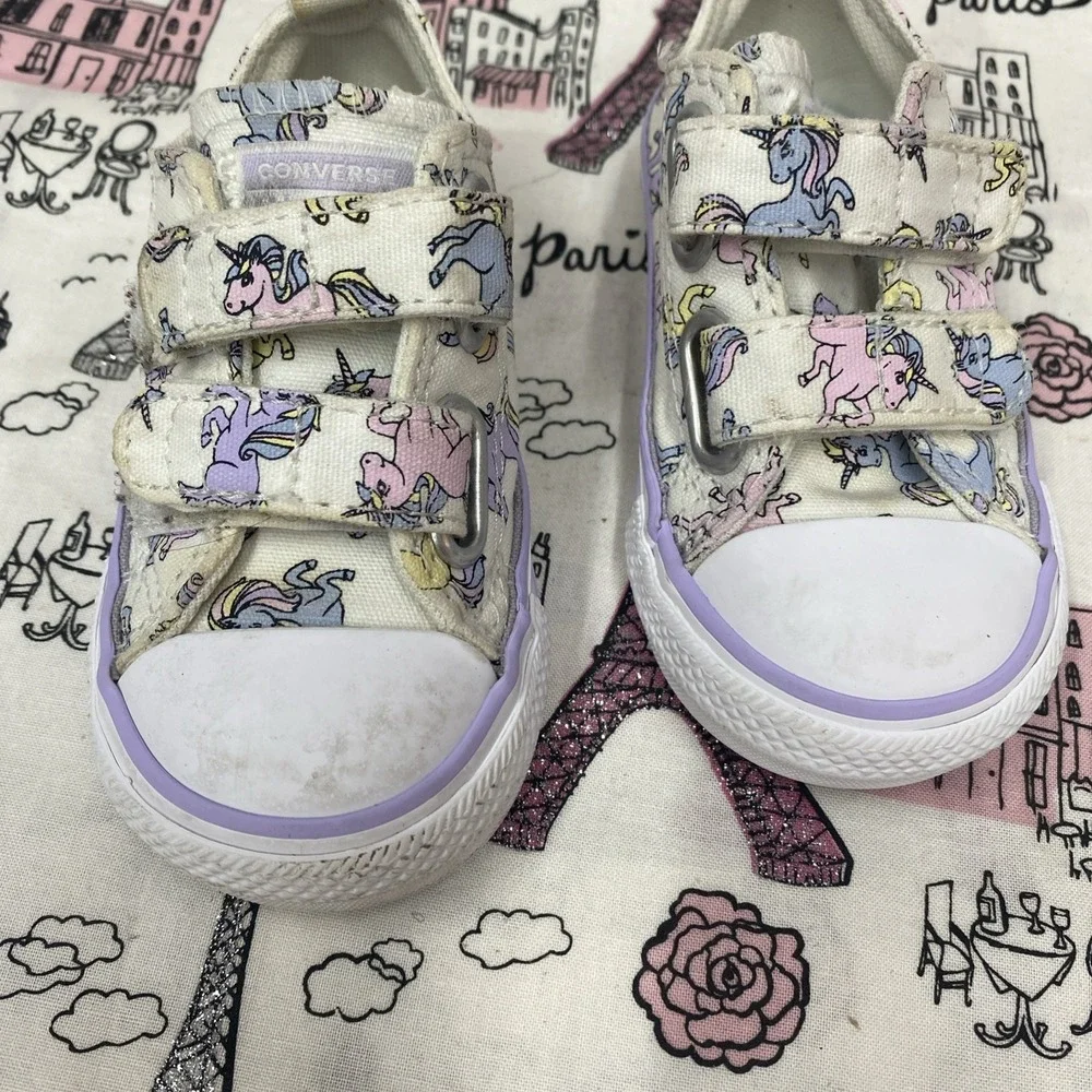 Little Kids Girls Converse Chuck Taylor All Star Easy On Unicorns Shoes Size 5 C